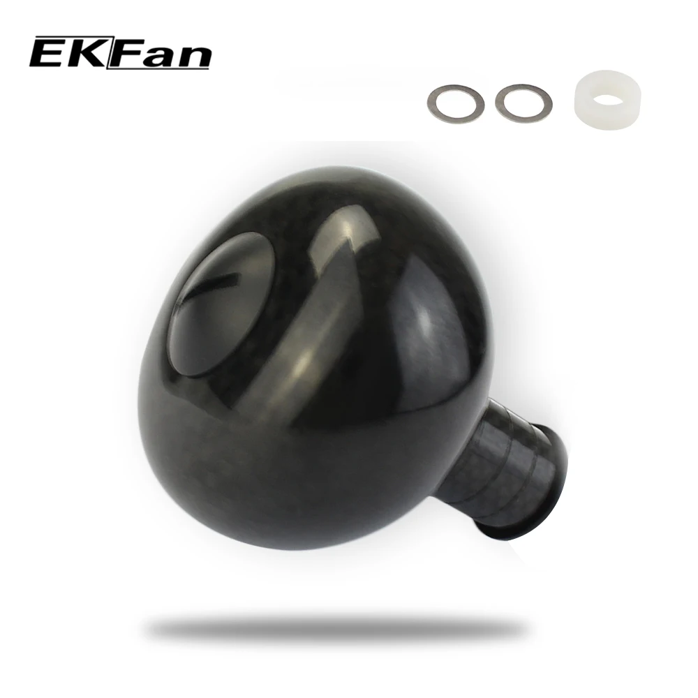 Carbon Fiber Reel Fishing Handle Ball Knob for Spinning & Baitcasting Reel 