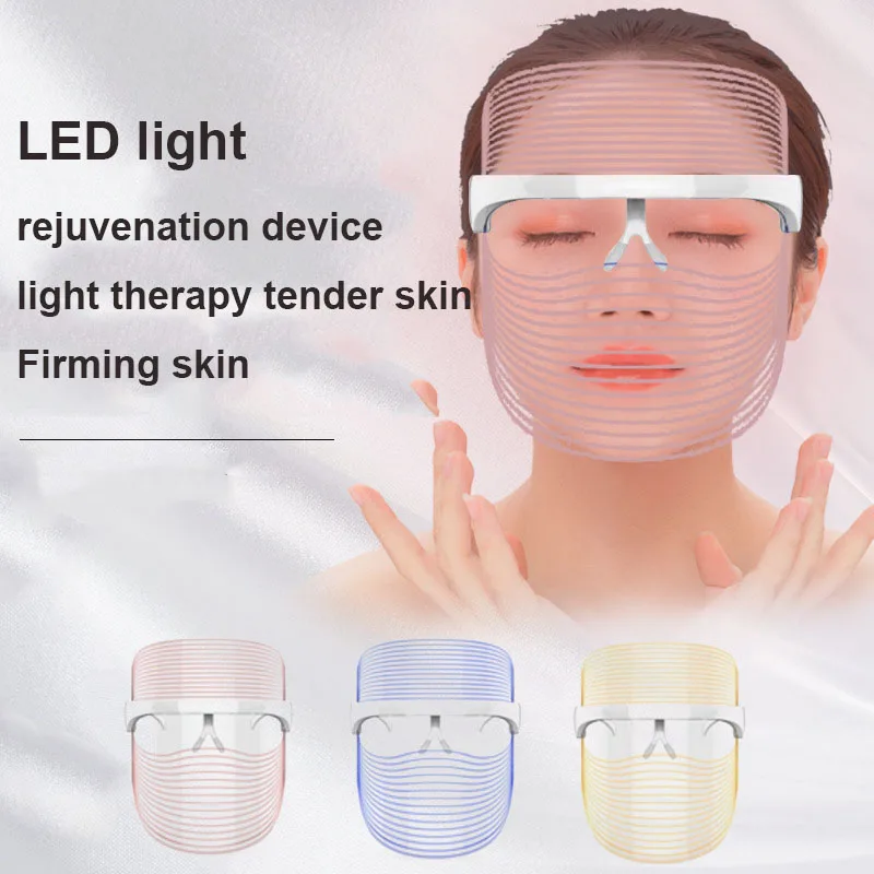 LED color light therapy mask face skin rejuvenation instrument red anti-wrinkle fine pores whiten led cosmetic tools |