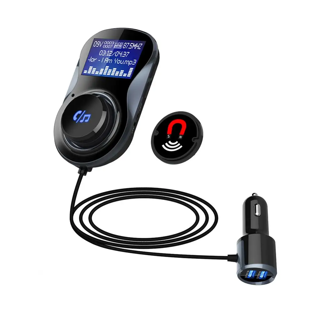 Bluetooth Hands-free FM модулятор стерео автомобильный mp3-плеер аудио адаптер передатчик поддержка TF подходит для iPhone XS 8 7 и Android