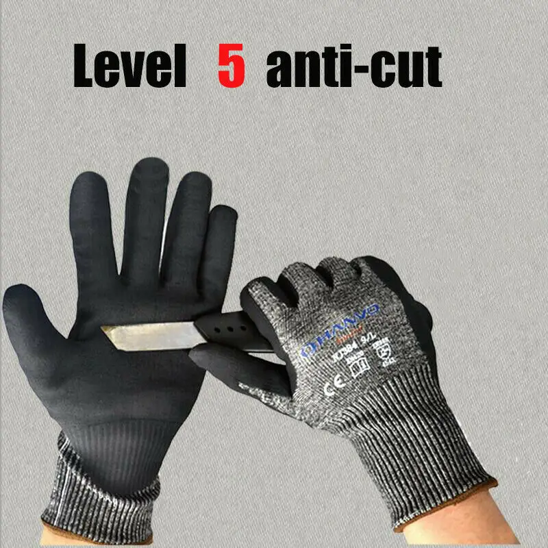 Устойчивые к порезам рабочие перчатки Нитриловый уровень 5 Защитные перчатки для промышленности