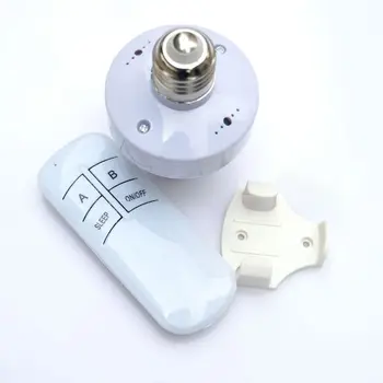 

E27 220V Wireless Remote Control Screw Lamp Bulb Base Cap Socket