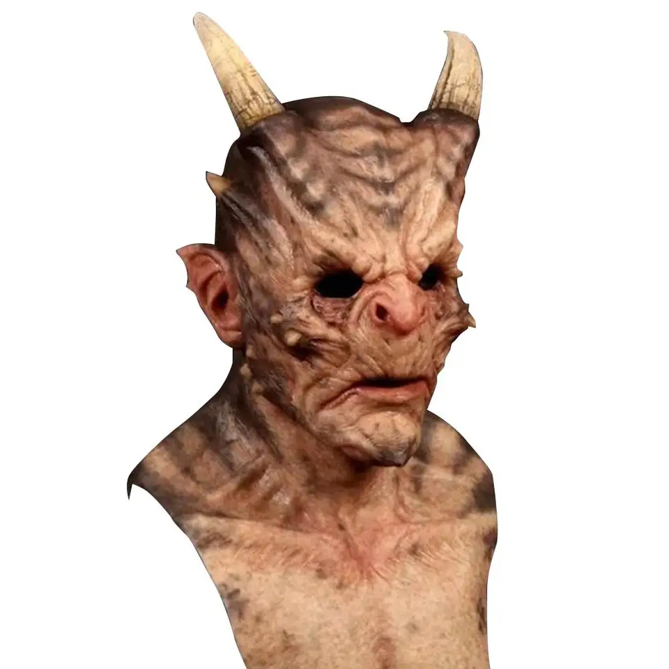 Halloween Devil Horned Face Cover Mask