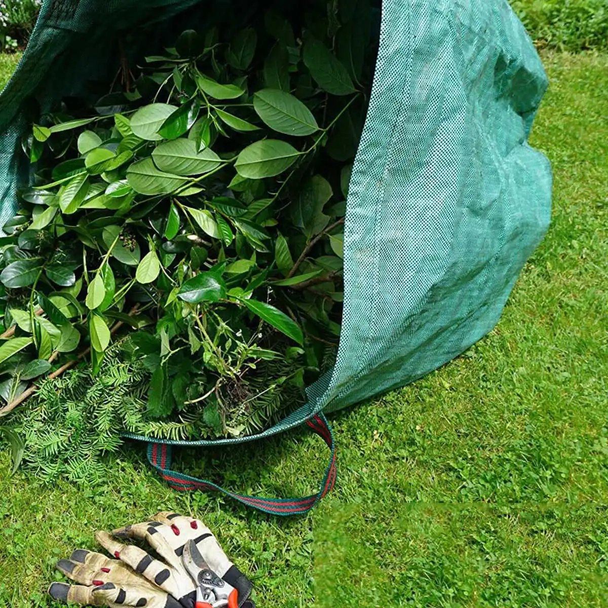 Портативный большой емкости садовые мешки для мусора 120L/300L/500L многоразовый мусор трава лист газон мешок Одежда бросить куклы игрушки хранения
