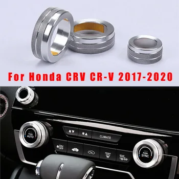 

For Honda CRV CR-V 2017-20 Button Cover Trim Silver Alloy Console Button Trim Top Sale Protable