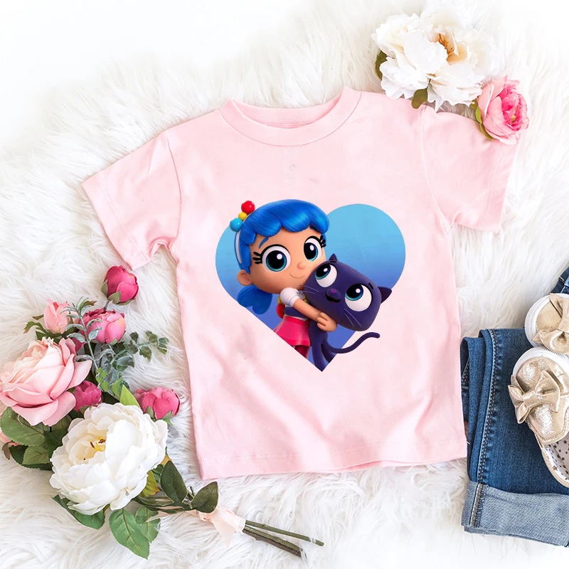 Camiseta para niños y niñas, Tops rosas del reino del Arcoíris, ropa