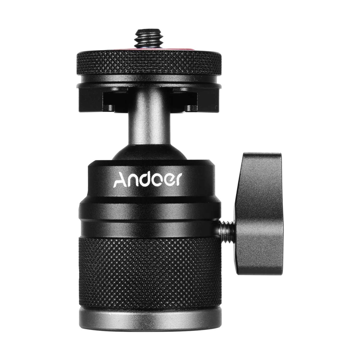 tripod ball head Andoer 2 in 1 Ball Head Dual Use with 1/4 Screw Mount 360&deg; Aluminum Alloy for Camera Phone Holder Speedlite Tripod Selfie Stick