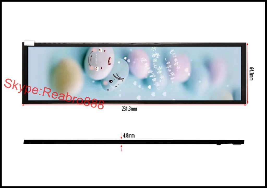 Оригинальный сенсорный ЖК-дисплей HSD088IPW1-A00 IPS 1920*480 8 дюйма с платой для