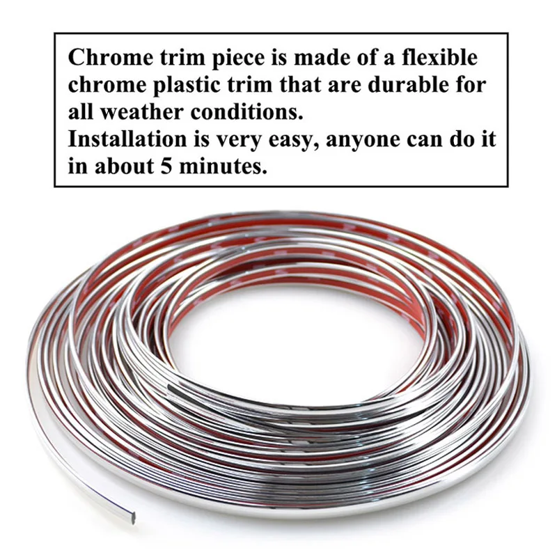 Door Window Mirror Body Molding Strip Sticker Trim Cover Decoration Protection PVC 3M 6mm Car Styling Chrome Decorative Strips car stickers car window stickers car door moulding trim window door cover trim car window trim stickers car window trim car window protector strip car seal strip car rearview mirror protector