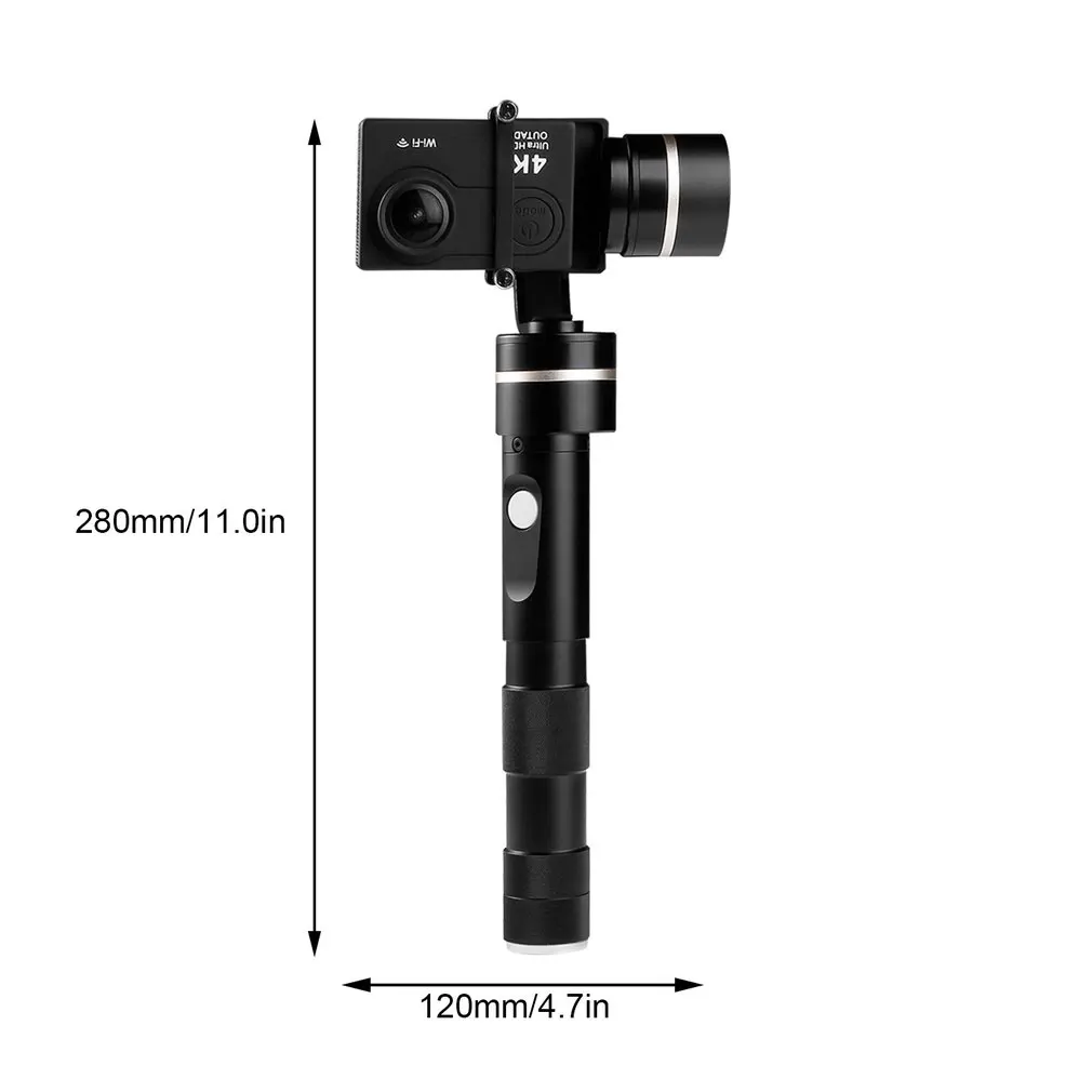 3-осевой ручной карданный бесщеточный держатель для камеры для Gopro Hero4/3+/3 и других спортивных камер аналогичного размера