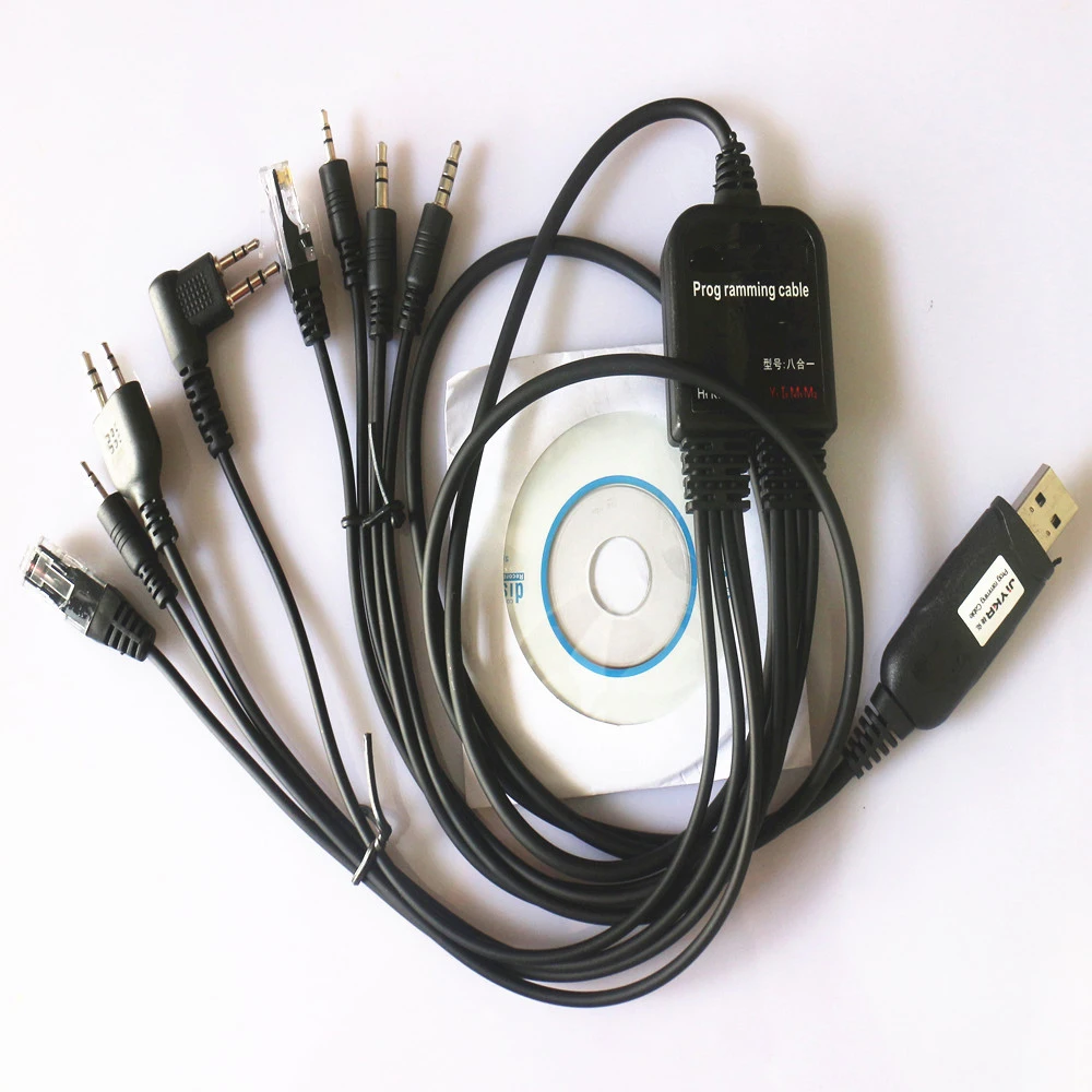 8 в 1 USB Программируемый кабель для YAESU BAOFENG UV 5R Kenwood IC Retevis H777 Motorola CP040 CP125 CP140
