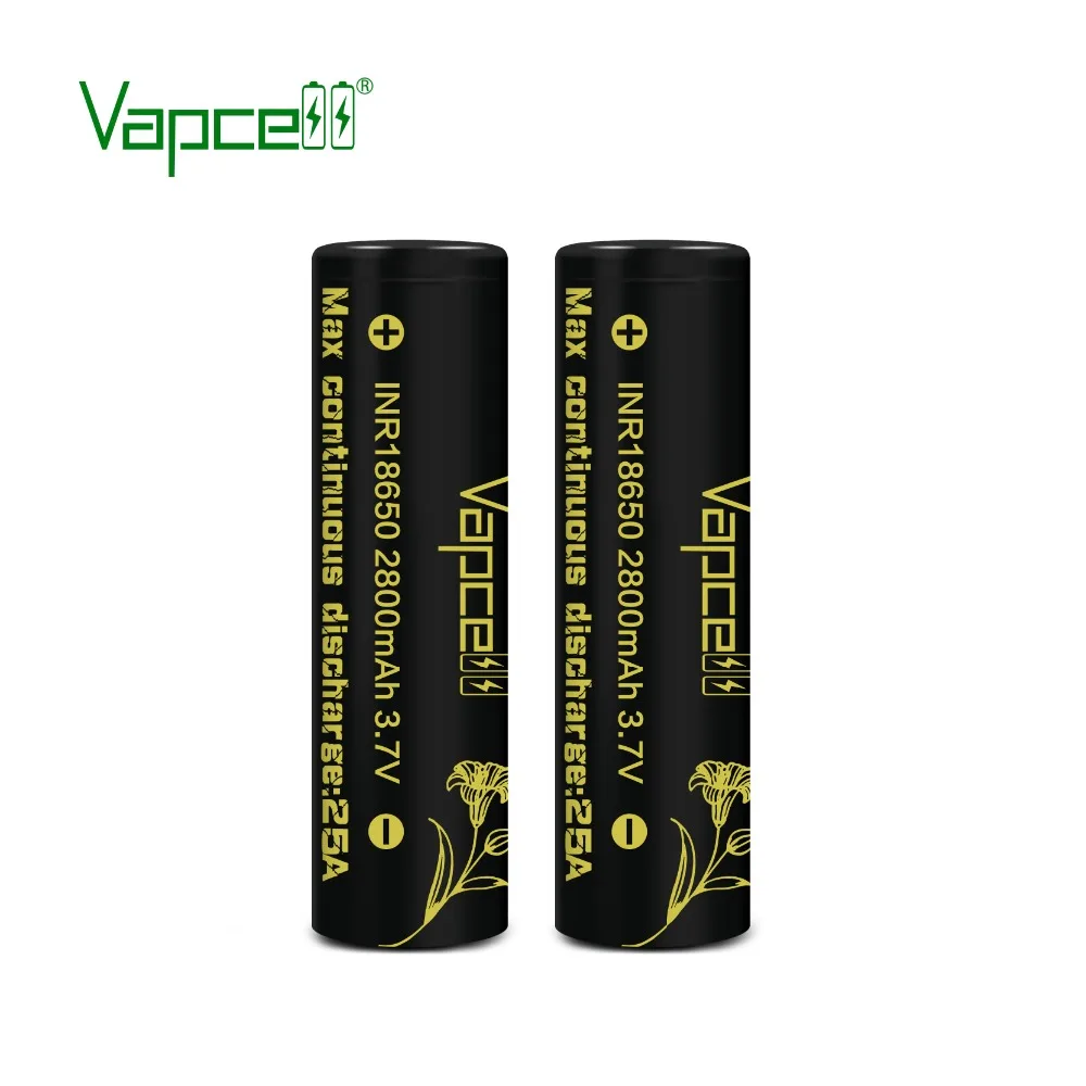 Черный Vapcell 18650 2800mah 25A rewrap VTC5D equal P28A li lon 3,7 v аккумуляторные батареи