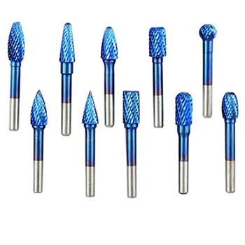 

m Shank Tungsten Carbide Rotary Burrs 6mm Diameter Double Cut Rotary File Router