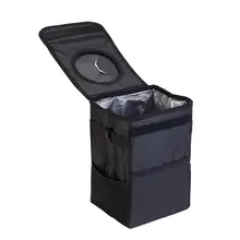 Портативная Автомобильная корзина для мусора с крышкой Складной автомобильный мусорный бак водонепроницаемый дорожный автомобильный мешок для мусора подстаканник