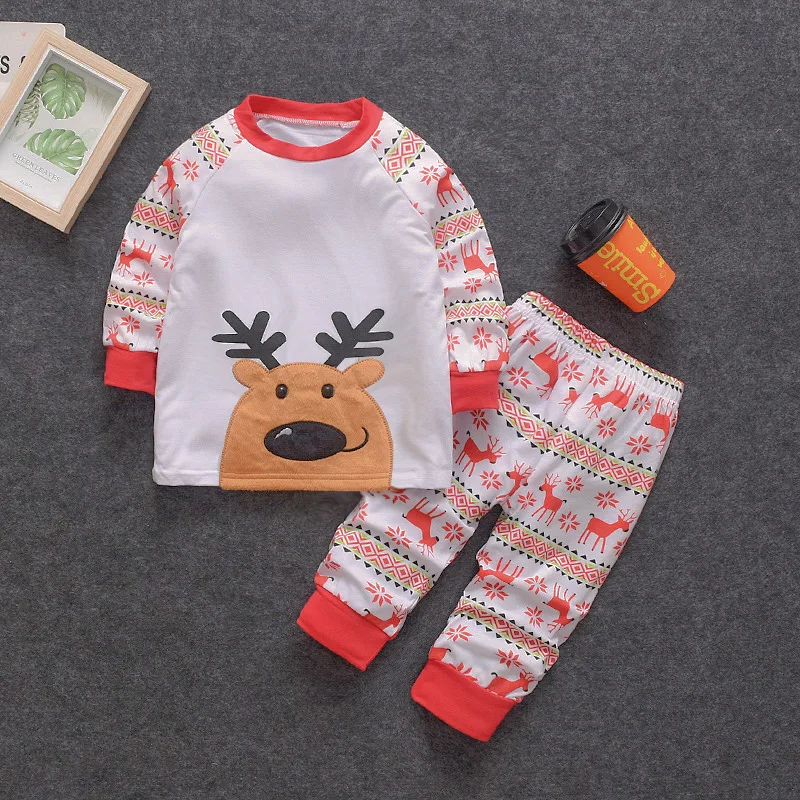

CYSINCOS Fashion New Listing 2019 Autumn Girl Suit Lady Cartoon Printing Bow Sleeve Suit Kids Clothes Toddler Winter Clothes