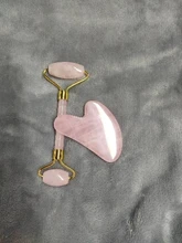 Rodillo masajeador Facial para cuello y cara, piedra de Jade Natural, juego de rascador Guasha, herramientas adelgazantes de belleza de elevación fina