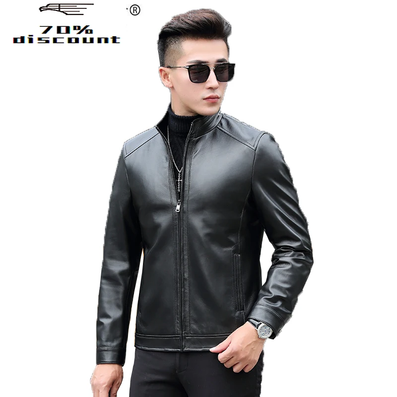 

Short Genuine Leather Jacket Men Spring Autumn Coat Man Mens Sheepskin Coat Real Leather Jackets and Coat 28020 KJ2080