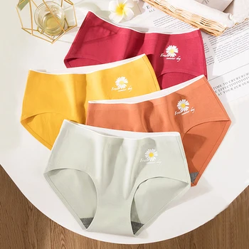 

Panties For Women Seamless Briefs Sexy Underwear Cotton Mid Waist Female Underpants Fashion Intimates Soft New 2020 #F