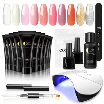 

2020 COSCELIA Full Poly Extension Gel Set With Base And Top For Gel Polish Soak Off UV Gel Polish Nail For Manicure Art Tool