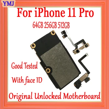 

Unlocked For iPhone 11 Pro Motherboard With/No Face ID Original logic board free icloud with full chips mainboard 64GB 256GB 512