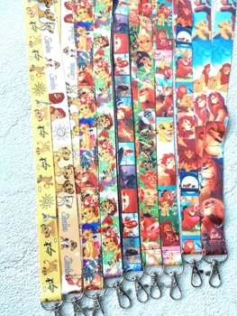 

lot 10pcs/20pcs/50pcs/100pcs cartoon animal lion king simba lanyard Neck Strap Lanyard Mobile Phone Key Chain ID Badge Key Chain