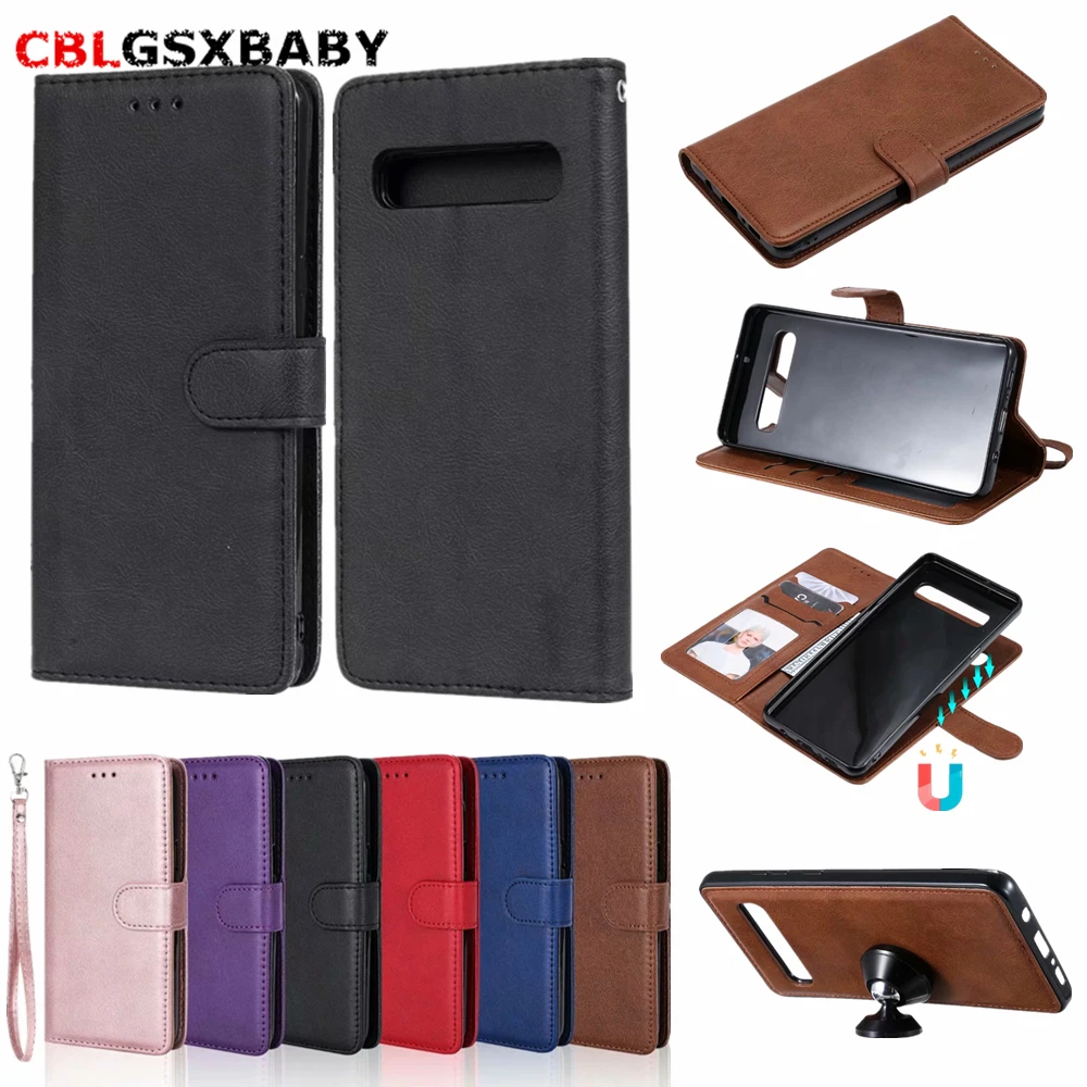 

2 in 1 Phone Case For Samsung Galaxy S20 S7 S8 S9 S10 Plus Note 10 8 9 Case Multifunction Leather Wallet Magnetic Back Cover