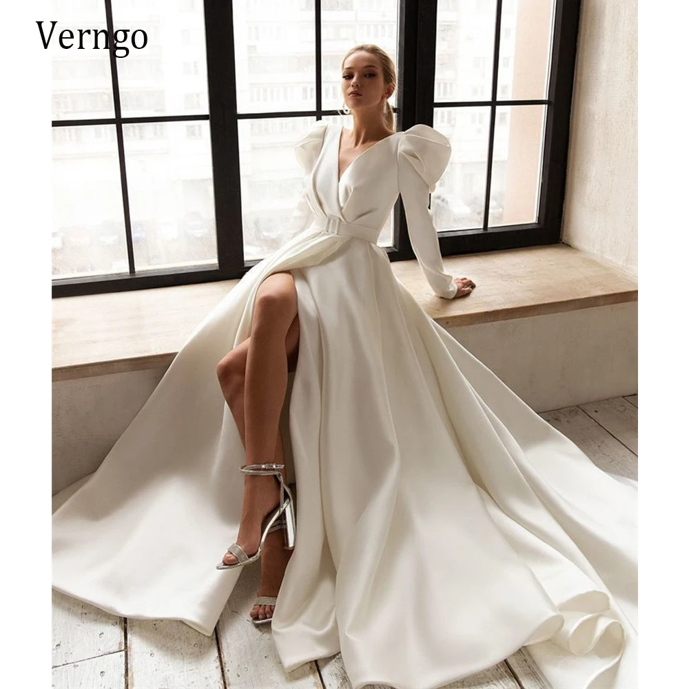 Verngo Simple Elegant Satin Wedding 