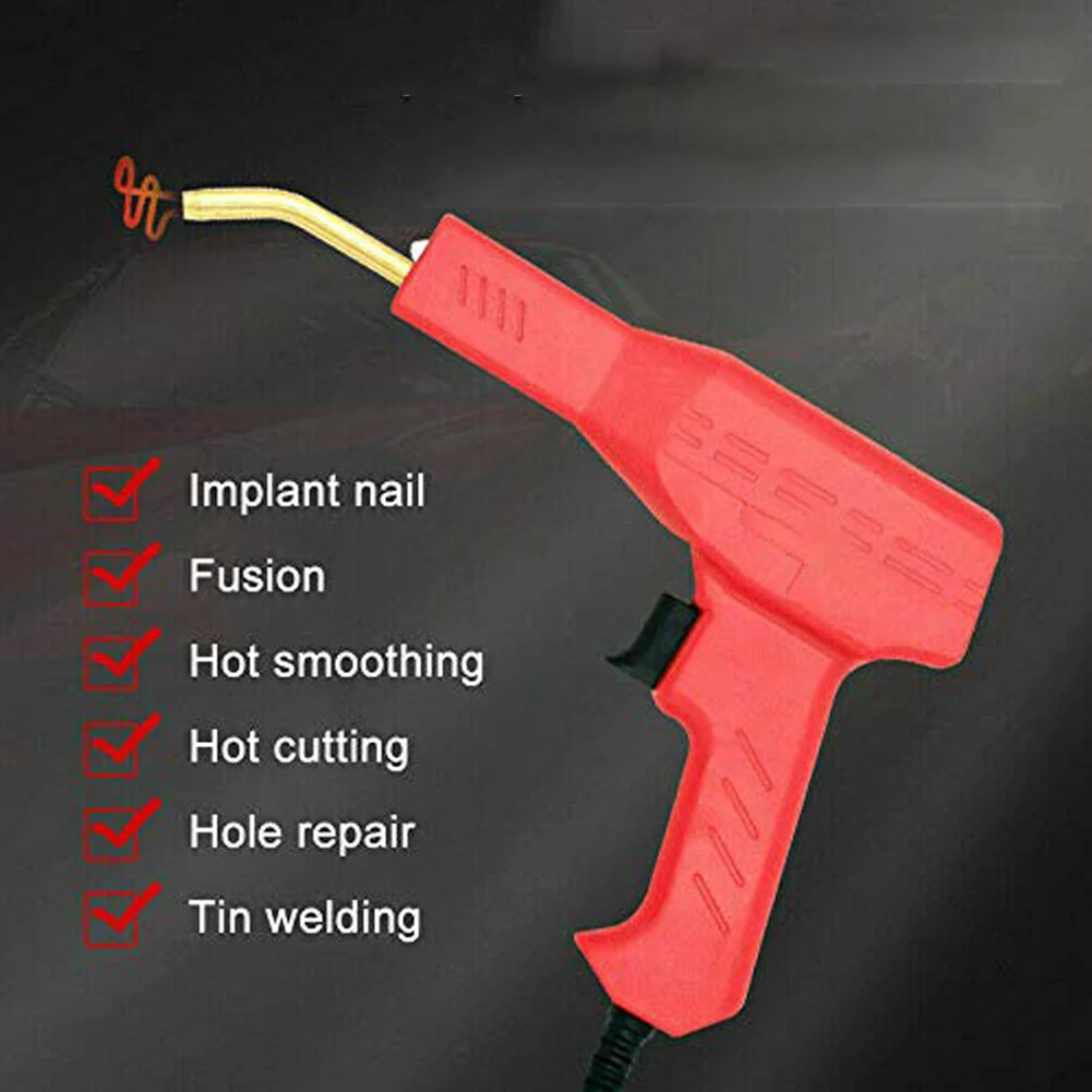 

50W Car Bumper Repair Welding Gun Welder Hot Stapler Welding Machine Kit Welding Repairing Tool Hot Staplers Soldering Iron Set