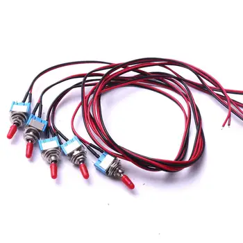 

5Pcs/lot Toggle Switch with 30cm Cable Small Switch 6A/125V 3A/250V for Controlling ON and OFF of AC and DC Power Circuits