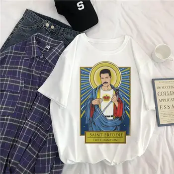 

Freddie Mercury 2020 New T Shirt Hip Hop Women Aesthetic Vogue Tshirt Vintage Harajuku Casual T-shirt Graphic 90s Female Tee