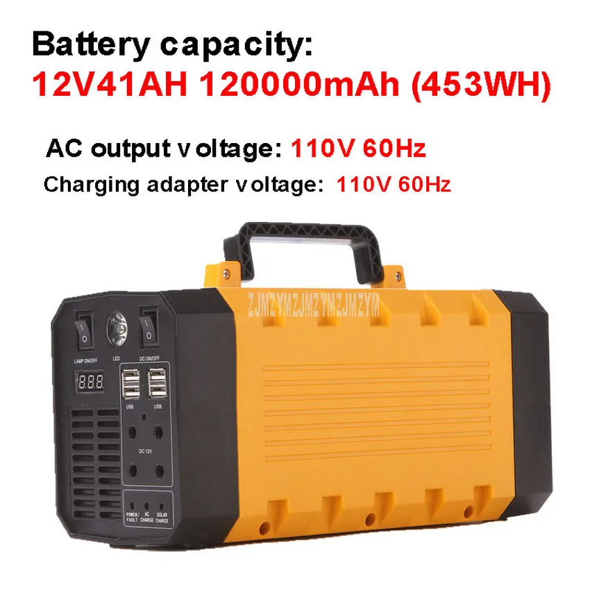 453WH 110V 78000 мАч/90000 мАч/120000 мАч источник энергии внешний портативный мобильный UPS источник бесперебойного аварийного резервного питания - Цвет: 453WH 110V