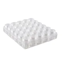 XUQIAN Top Seller Plastic Bead Storage Box with 30pcs Small Bottle Storage Organizer for Diamond Jewelry Accessory Box L0011