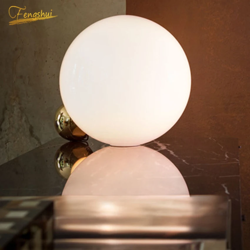 Modern LED Table Lamp Lighting Nordic Glass Ball Table Lights Art Creative Lamp Study Bedside Lamp Interior Decoration Desk Lamp