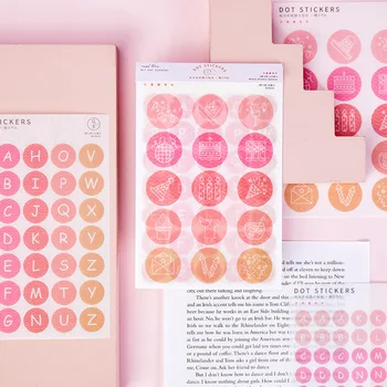 

Salt-based simple dot stickers Basic color dot marker posts Handbook diy decoration material stickers Kawaii supplies