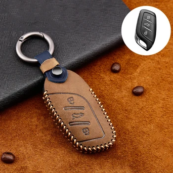 

New Leather Full Cover Car Key Case for Roewe RX5 i6 ERX5 i5 RX8 RX3 For MG6 MG ZS EV EZS HS EHS Remote Smart Accessories