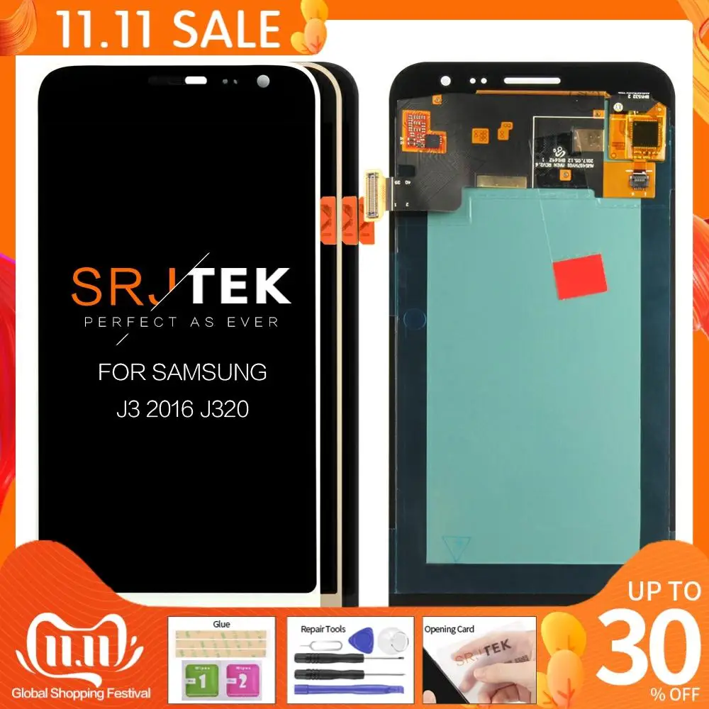 IPS/OLED экран 5 0 дюйма ЖК дисплей для SAMSUNG J3 2016 сенсорный с цифровым преобразователем