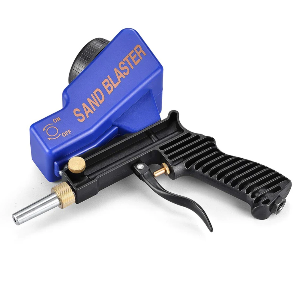 DIY пневматический Пескоструйный набор портативный гравитационный Пескоструйный пистолет пескоструйная машина - Цвет: Blue