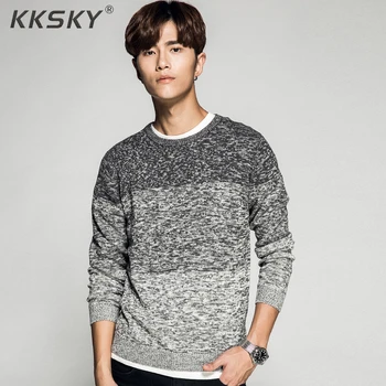 

Long Sleeve Sweater Men Cotton Pullovers Coat Striped Men Pullovers And Sweaters Knitted Casual Pull Homme M-3XL Newest