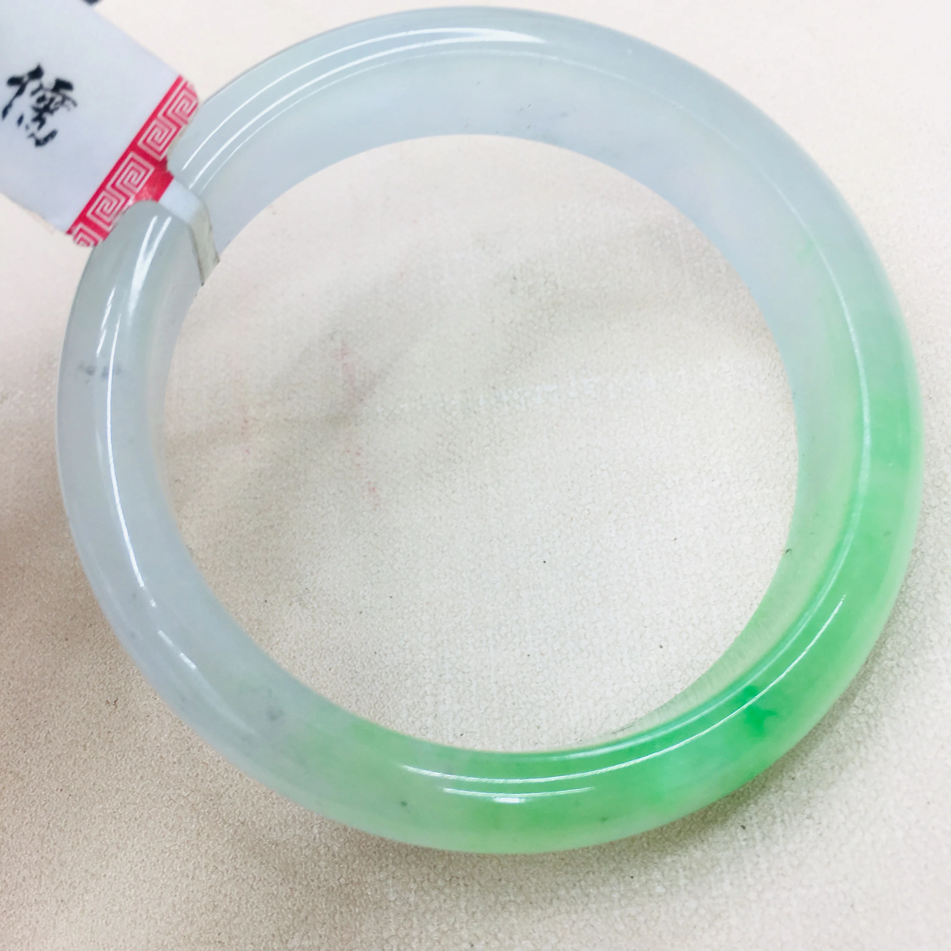 Natural Burmese Emerald Jade Elegant 52 62m Ice Green Double Color