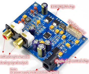 

ES9028 Q2M I2S input DAC decoder board Mill Board DAC upgrade ES9018