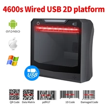 Handenvrij 1D/2D Ticketing Qr Barcode Scanner Omni-Directionele Barcode Scanner Platform Originele Designer 4600 Desktop Auto Sense