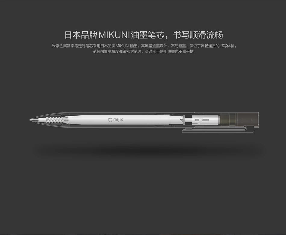 newest Original Xiaomi Mi Aluminum Rollerball Pen Mijia Metal Sign Pen 0.5mm Japan MiKuni ink refill Aluminum alloy pen holder (23)