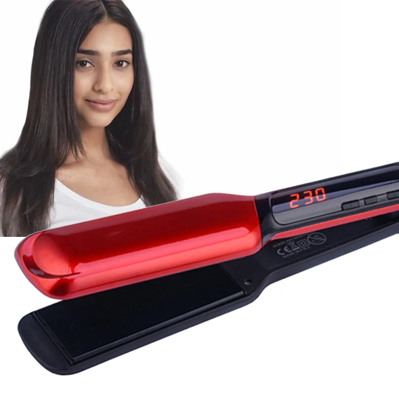 professional-fast-flat-iron-wide-plates-temperature-control-straightening-irons-lcd-display-ceramic-hair-straightener-styler