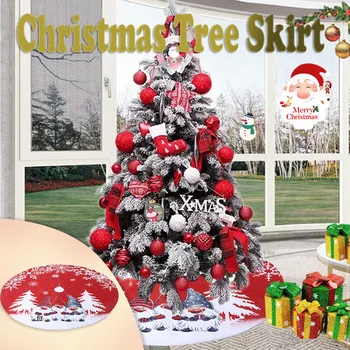 

Creative Cartoon Print Faceless Tree Skirt Christmas Tree Bottom Decoration Юбка Под Ёлку Vestido De Árbol De Navidad @48