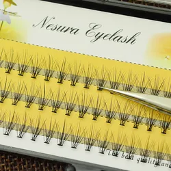 Wholesale 10D Eyelash Extension Natural Long Black Volume Effect Faux Bunche False Lashes Eyelashes Makeup Individual Cilias