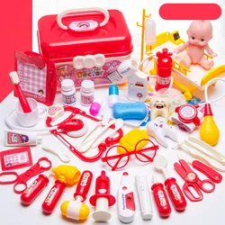 Ensemble de jouets de Simulation de docteur pour enfants, équipement médical, stéthoscope, boîte de rangement, cadeau pour enfants 