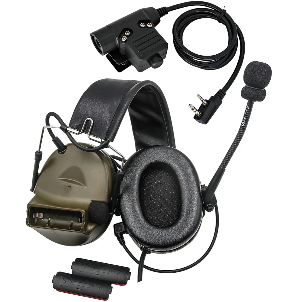 PELTO COMTAC II Tactical Headset Electronic Earmuffs Comtac Hearing Protection Pickup and Noise Reduction Military Headphone