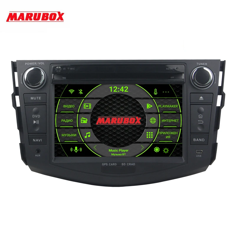 Штатная магнитола для Toyota RAV4, Vanguard, MARUBOX KD7606,Штатное головное устройство для Тойота RAV4 2005-2013, Android 9.0,Восьмиядерный процессор,встроенный DSP,IPS экран,Оперативная 4GB, Встроенная 64GB