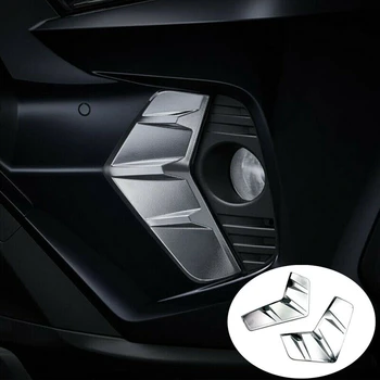 

Car Silver ABS Chrome Front Fog Lamp Light Cover Trim for Toyota RAV4 2019 2020 Car Accessories