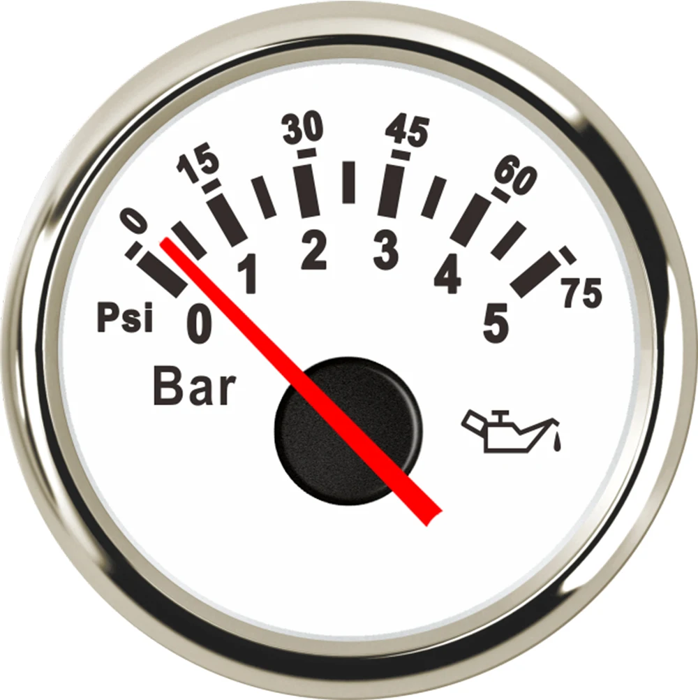 

Boat Car Truck Oil Pressure Gauge RV Engine Outboard Mechanical Oil Gauge Autometer 9-32V 52mm