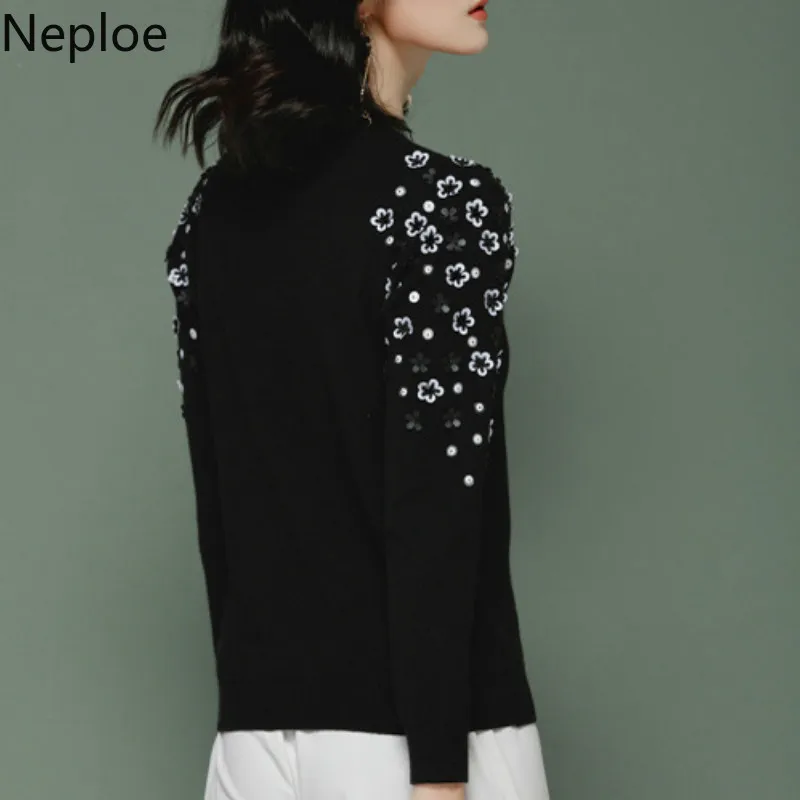 Ceny Neploe O Neck sweter luźny sweter kobiety elegancki Foral dzianiny dół Jersey Mujer Invierno 2020 jesień dziki Student Top 46079